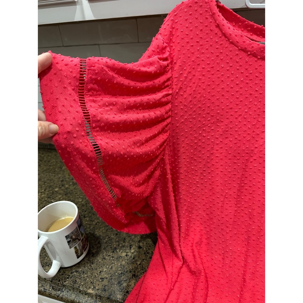 zac‎ and rachel woman pink minky dot blouse 3xl - Picture 2 of 7